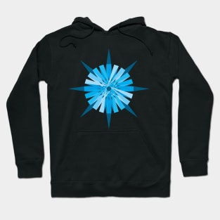 Angular Blue Geometrical Hoodie